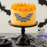 Striped Bat Halloween Cake