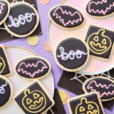 Bright Neon Halloween Cookies