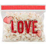 Clear "LOVE" and Hearts Valentine's Day Resealable Treat Bags, 20-Count