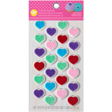 Dot Matrix Heart Royal Icing Decorations, 0.88 oz. (24 Pieces)