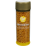 Metallic Sugar Pearl Sprinkles, Gold, 4.97 oz.