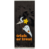 Trick or Treat Black Halloween Treat Bags and Ties, 20-Count