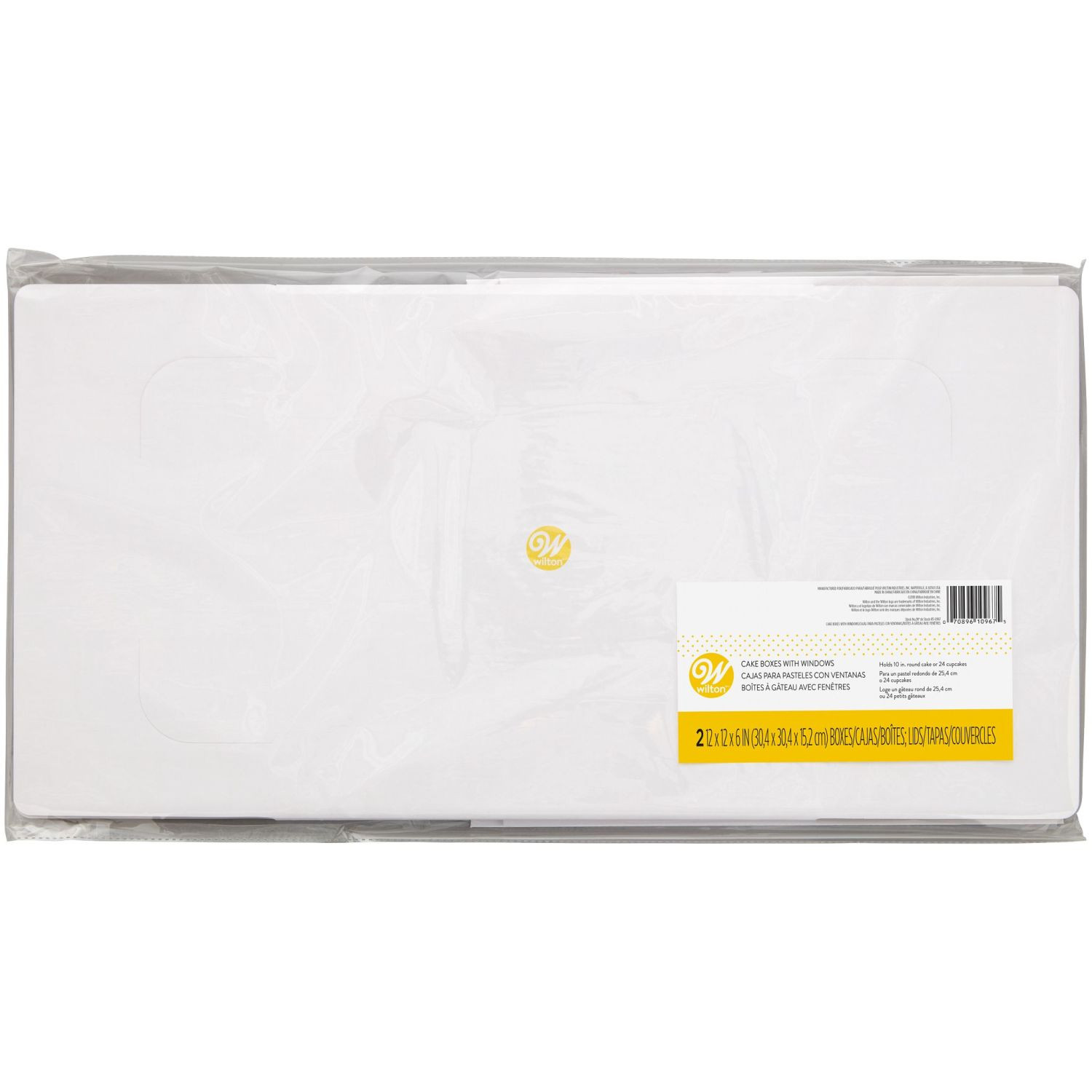 12-Inch Cake Box with Window for 10-Inch Cake, 2-Piece Set - Wilton