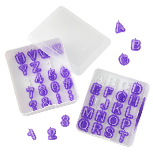 Fondant Letter & Number Cutters Set, 42-Piece Set