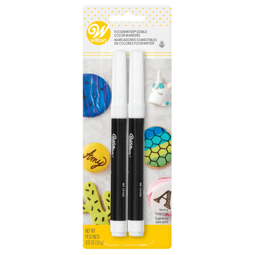 FoodWriter Edible Color Marker Set, Black, 2-Piece