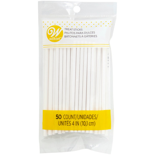 4-Inch White Treat Sticks, 50-Count
