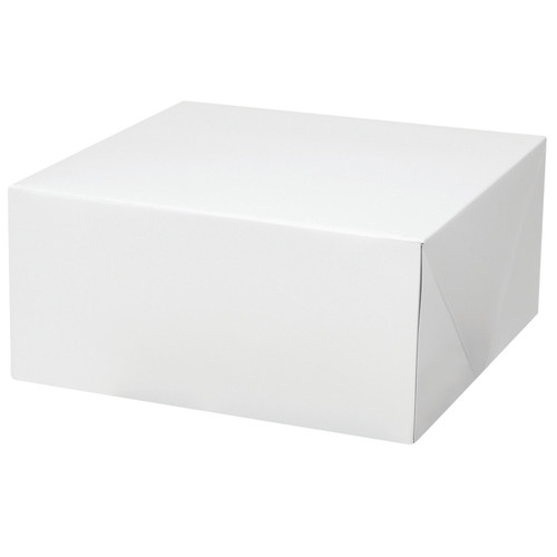 White Square Corrugated Cake Box, 2-Count