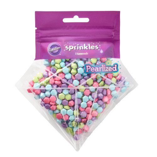 Pearlized Diamond Shaped Sprinkles, 3 oz.