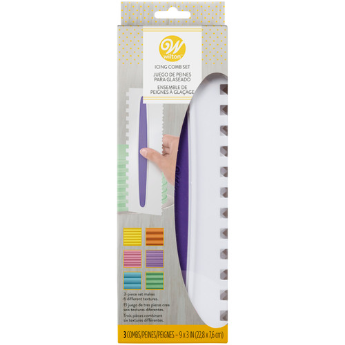 Icing Smoother Comb Set - 3 Piece