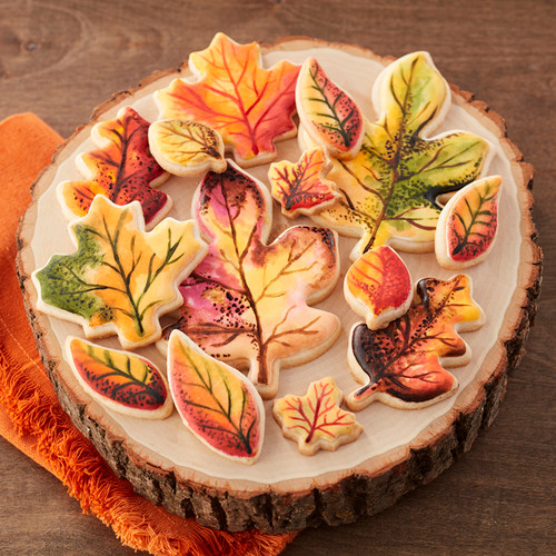 Officially Fall Painted Leaf Cookies