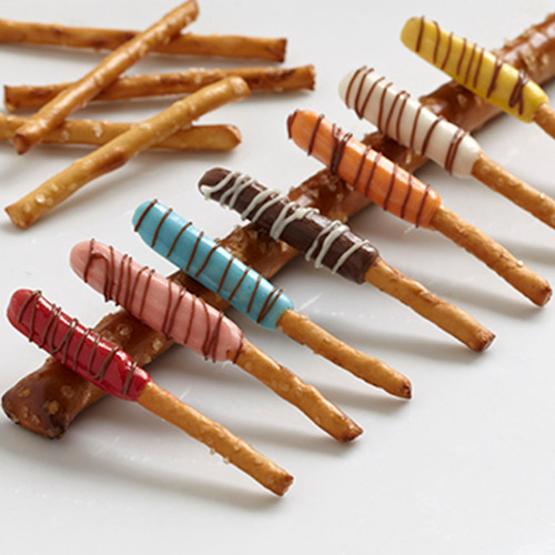 Colorful Candy-Dipped Pretzel Sticks