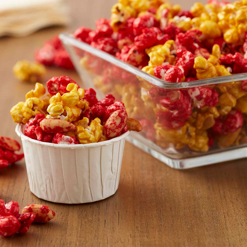 Colored Popcorn and Peanuts