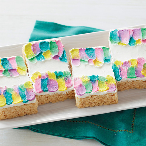 Shades of Spring Rice Cereal Treats