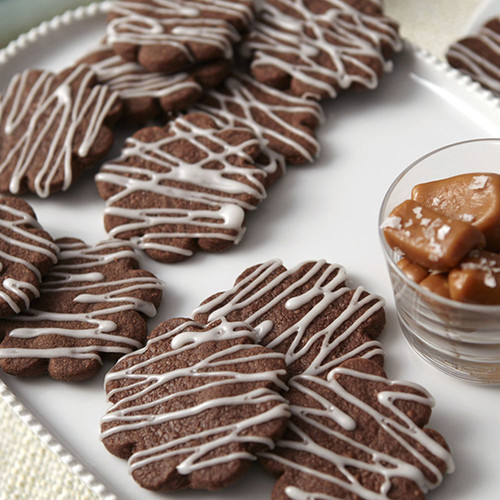 Chocolate Salted Caramel Shortbread Cookies