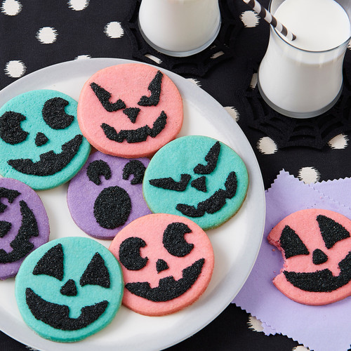 Spooky Face Halloween Sugar Cookies