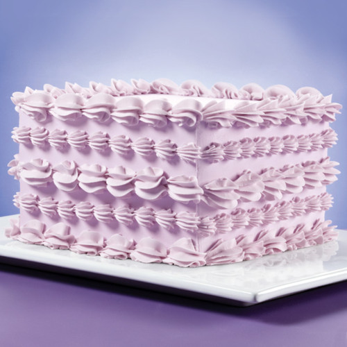 Surrounded By Shells Square Cake