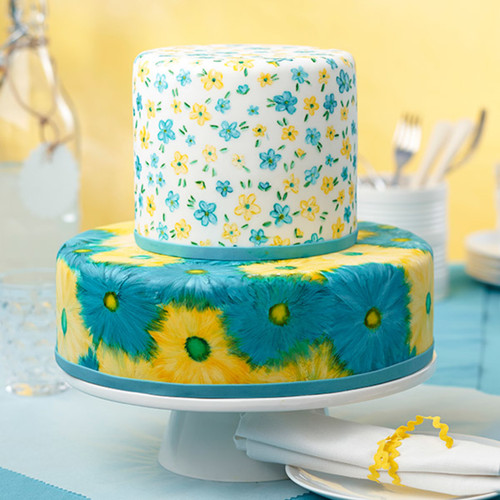 Artistic Floral Painted Cake