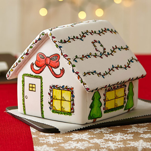 Painted Christmas Gingerbread House