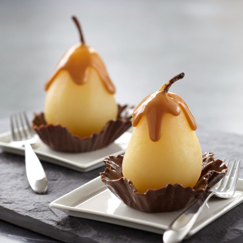 Poached Pear in Candy Cup