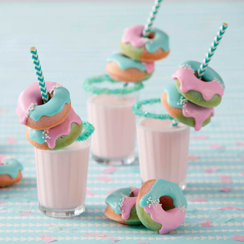 Pink and Blue Mini Donuts