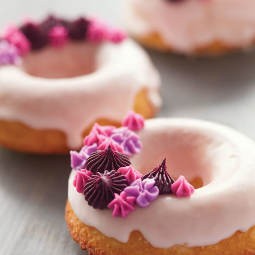 Purple Stars and Flowers Donuts