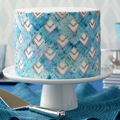 Denim Chevron Cake