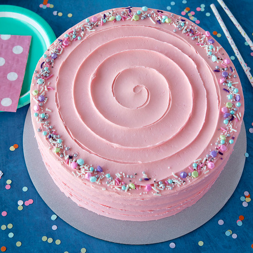 Pretty in Pink Buttercream Cake