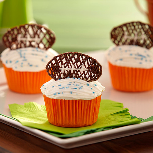 Candy Football Cupcakes