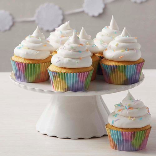 Light & Fluffy Rainbow Cupcakes