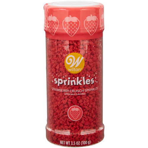 Strawberry Crunch Sprinkles for Cake and Cookie Decorating, 3.5 oz.