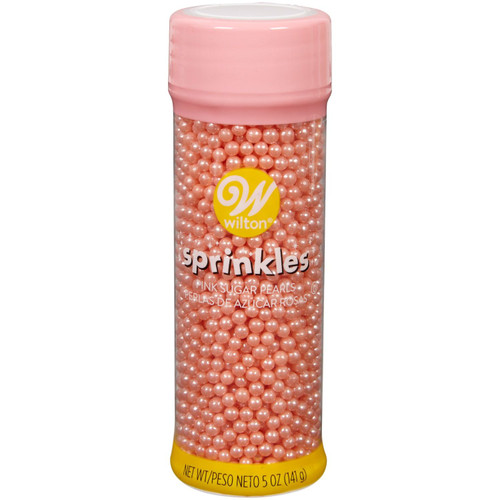 Sugar Pearl Sprinkles, Pastel Pink, 5 oz.