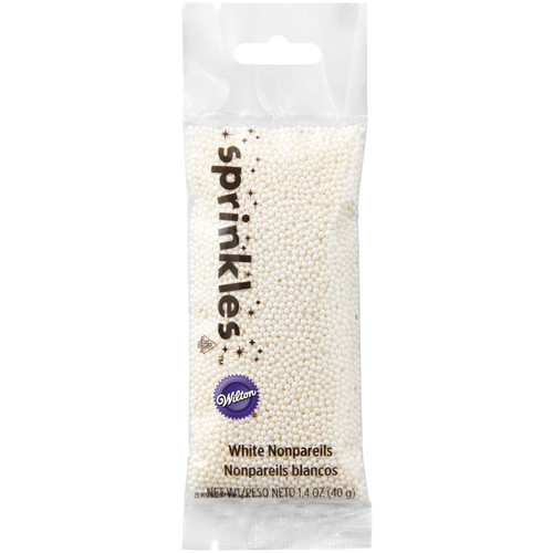 White Nonpareils Sprinkles Pouch, 1.4 oz.
