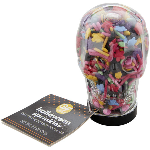 Day of the Dead Skull-Shaped Flower and Skull Sprinkle Mix, 2.9 oz.