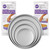 Bake-Even Strips and Round Cake Pan Set, 8-Piece - 6, 8, 10, and 12 x 2-Inch Aluminum Cake Pans