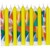 Yellow and Pop Art Triangles Birthday Candles, 12-Count
