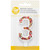 Sprinkle Pattern Number 3 Birthday Candle, 3-Inch