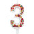 Sprinkle Pattern Number 3 Birthday Candle, 3-Inch