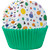 Geometric Print and Solid Green Cupcake Liners, 75-Count