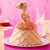 Doll in Peach Dress Cake