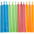 Red, Blue, Orange and Green Color Flame Birthday Candle Set, 12-Count