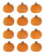 WILTON HALLOWEEN ROYAL ICING SHIMMER PUMPKIN DECORATIONS, 12-COUNT