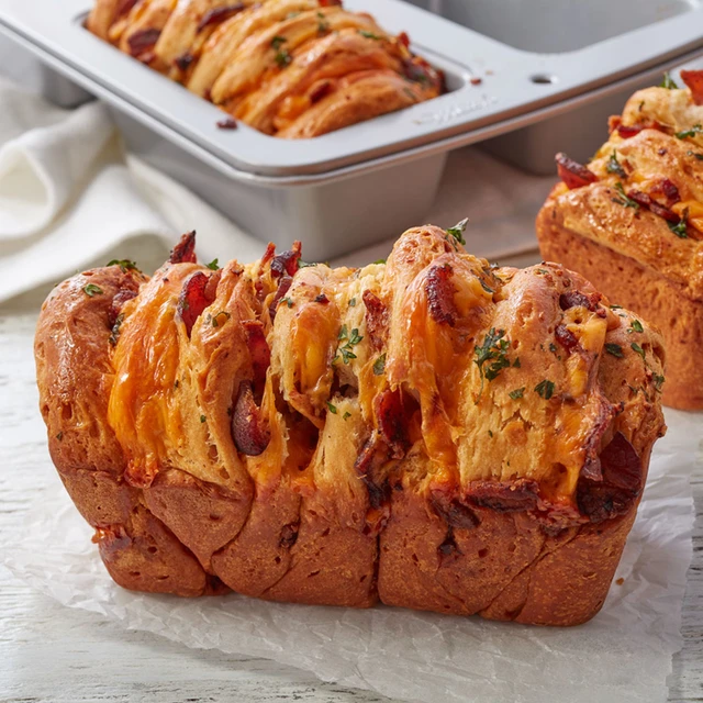 Mini Bacon Cheddar Pull-Apart Loaves
