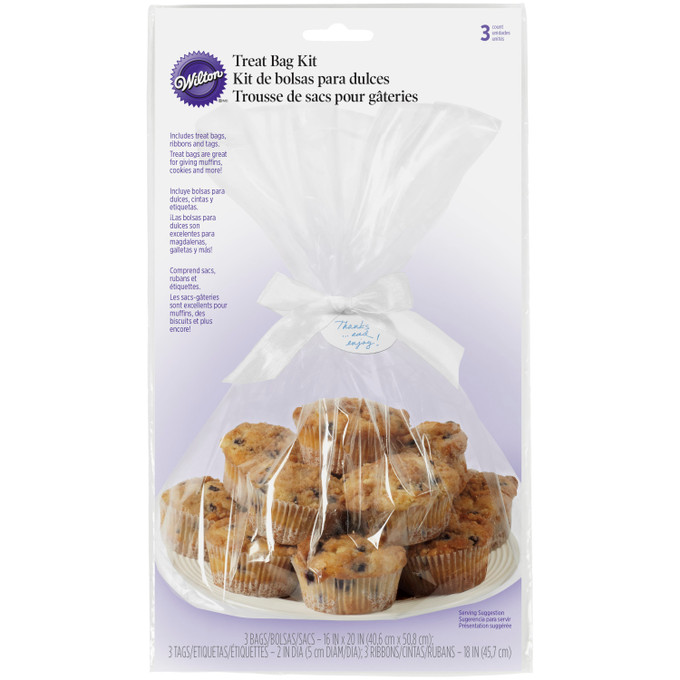 Wilton Clear Shaped Treat Bags, 100-Count 