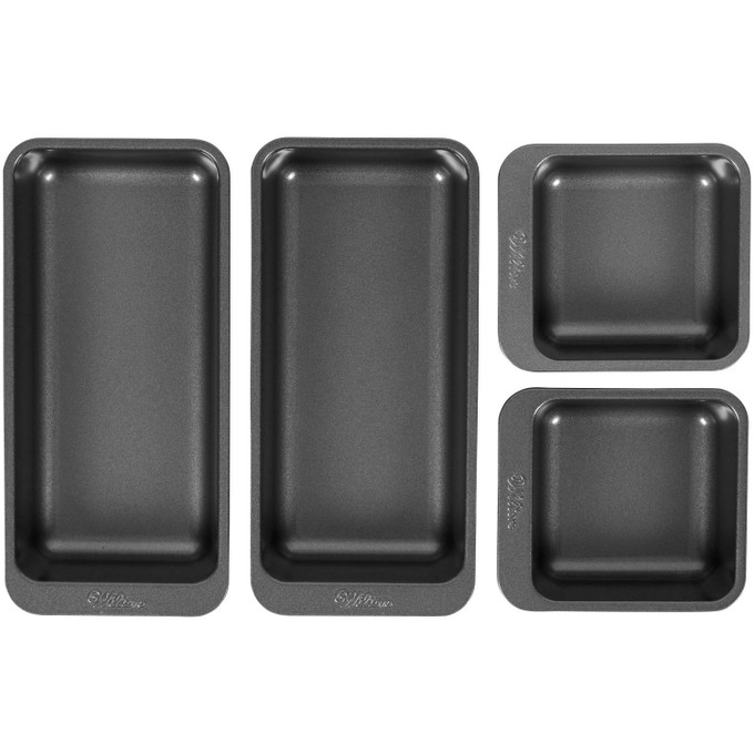 Wilton 3-Piece Recipe Right Non-Stick Mini Loaf Pan Set, 5 ¾ x 3