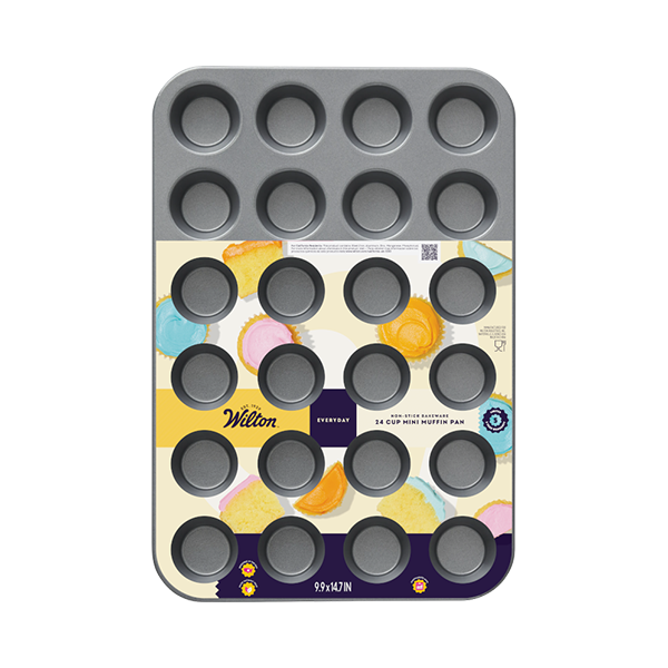 Everyday Non-Stick Bakeware Extra Large Mini Muffin Pan, 24-Cup