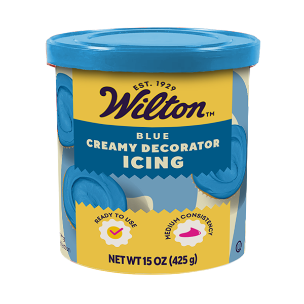 Ready-to-Use Medium Consistency Blue Decorator Icing, 15 oz. Tub
