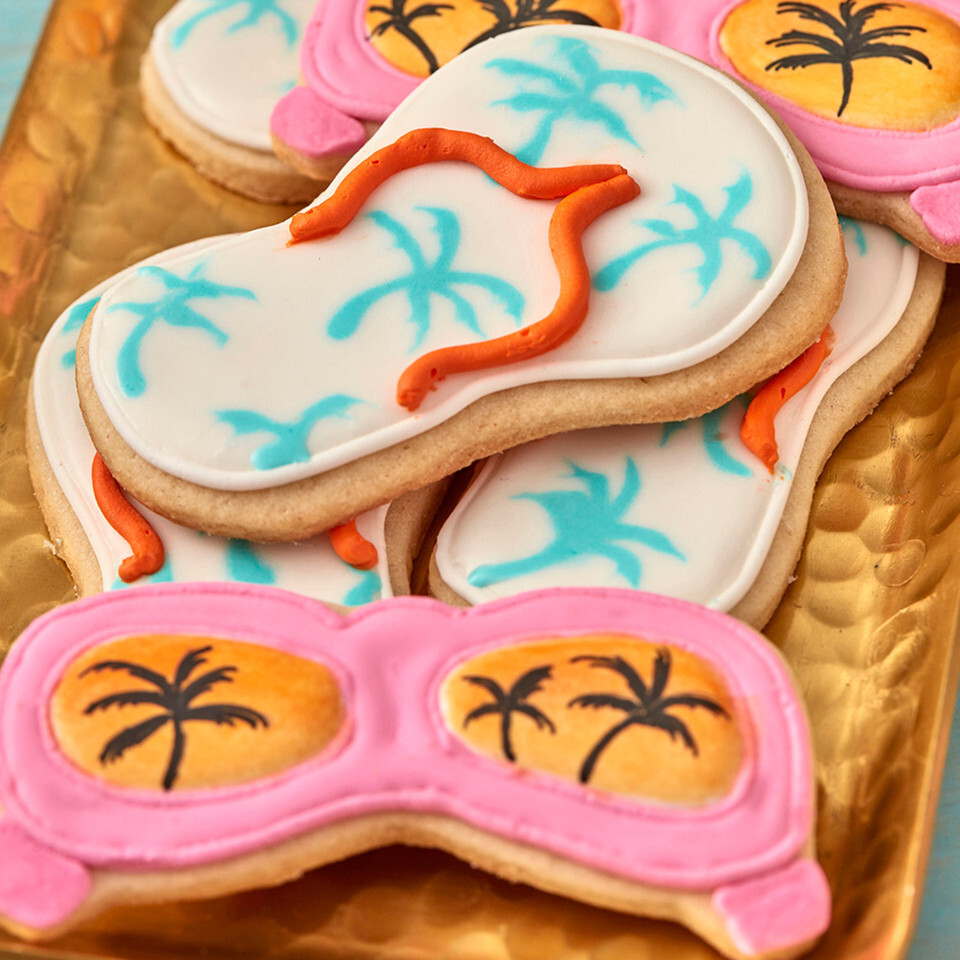 Summer Sun Beach Themed Cookies