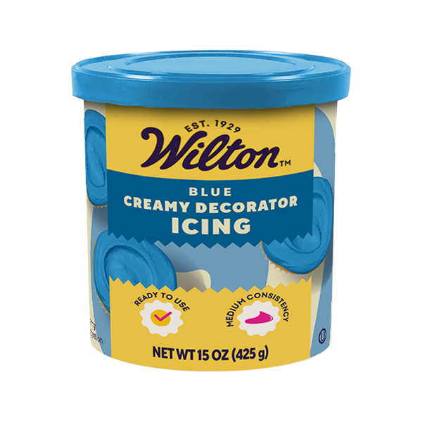 Ready-to-Use Medium Consistency Blue Decorator Icing, 15 oz. Tub