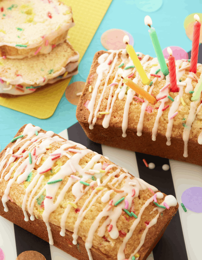 Frosted bread loafs