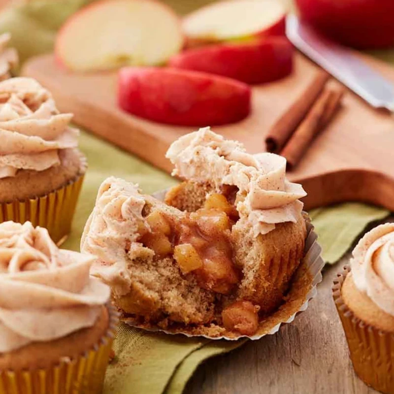 Apple Pie Cupcakes with Cinnamon Buttercream